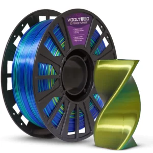 Filamento PLA Tri Azul Safira / Dourado / Verde V-Silk High Speed Premium 1kg
